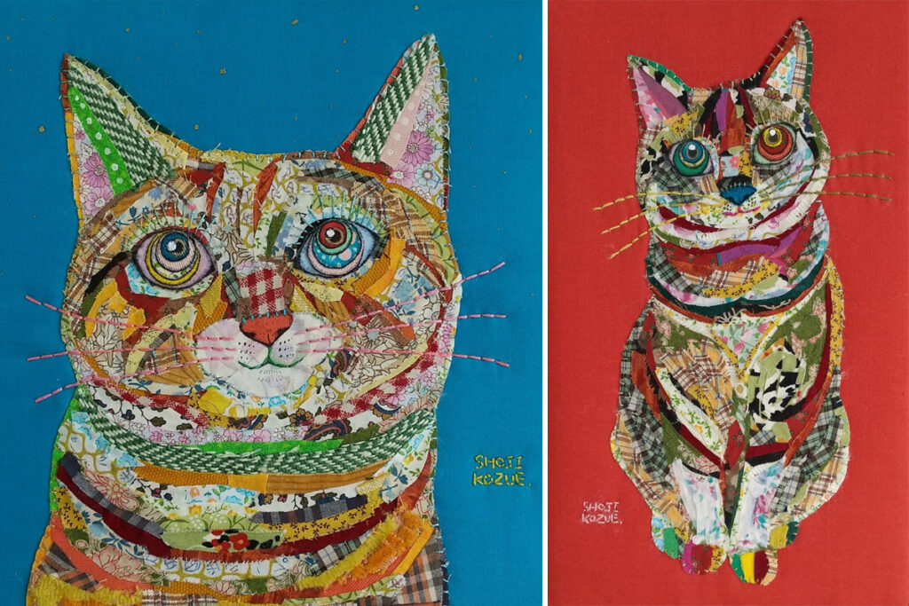 温もりを感じる布絵の猫たち 作家 しょうじ こずえ￼ | ARCHE! Web 